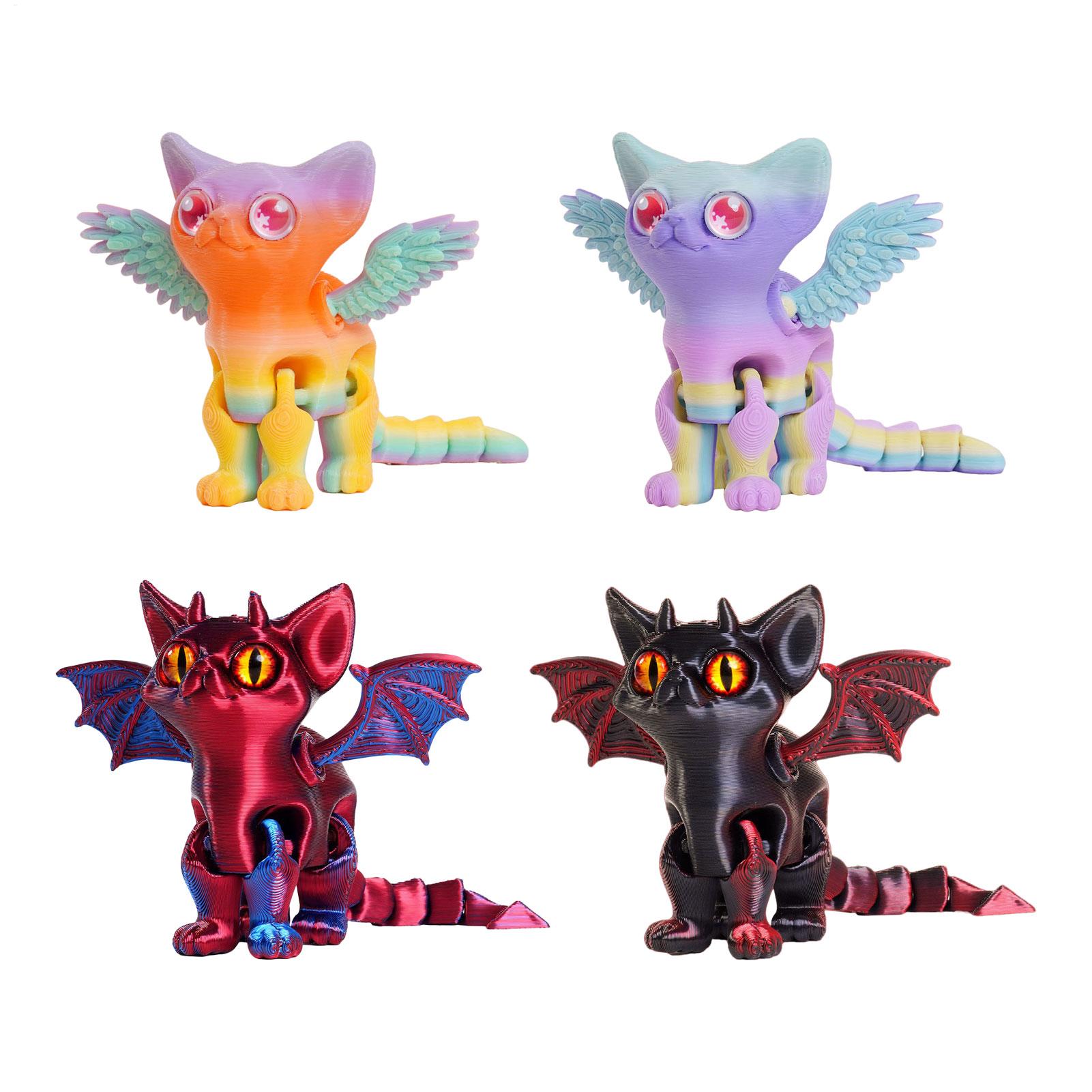 3D Printing Figure - 3D-печатная фигурка животного: кошка, подвижная многосуставная