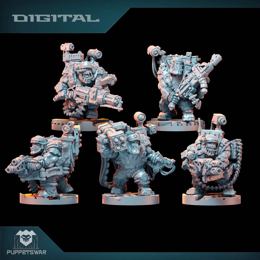 3D Printing Figure - Orc Ultimate Badasses Squad, фигурка зеленой