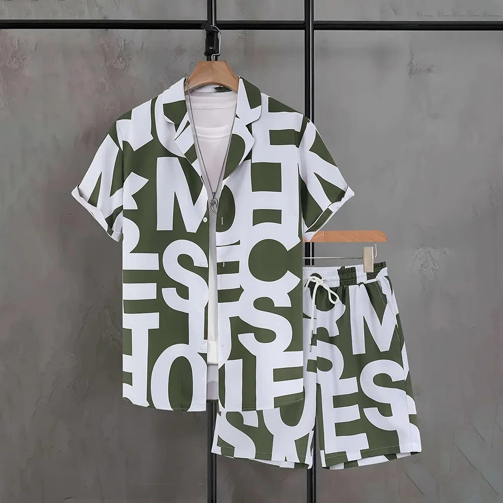 3D Printing Jersey - Элитный летний комплект: мужская рубашка с