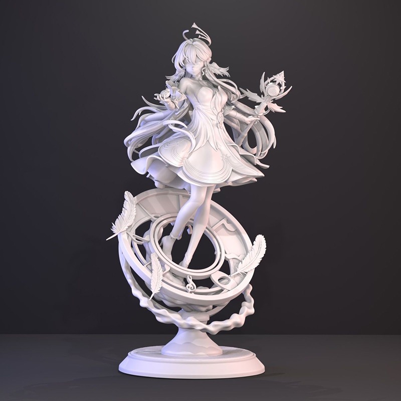 3D Printing Figure - Неокрашенная 3D-печатная фигурка персонажа аниме-игры, гаражный