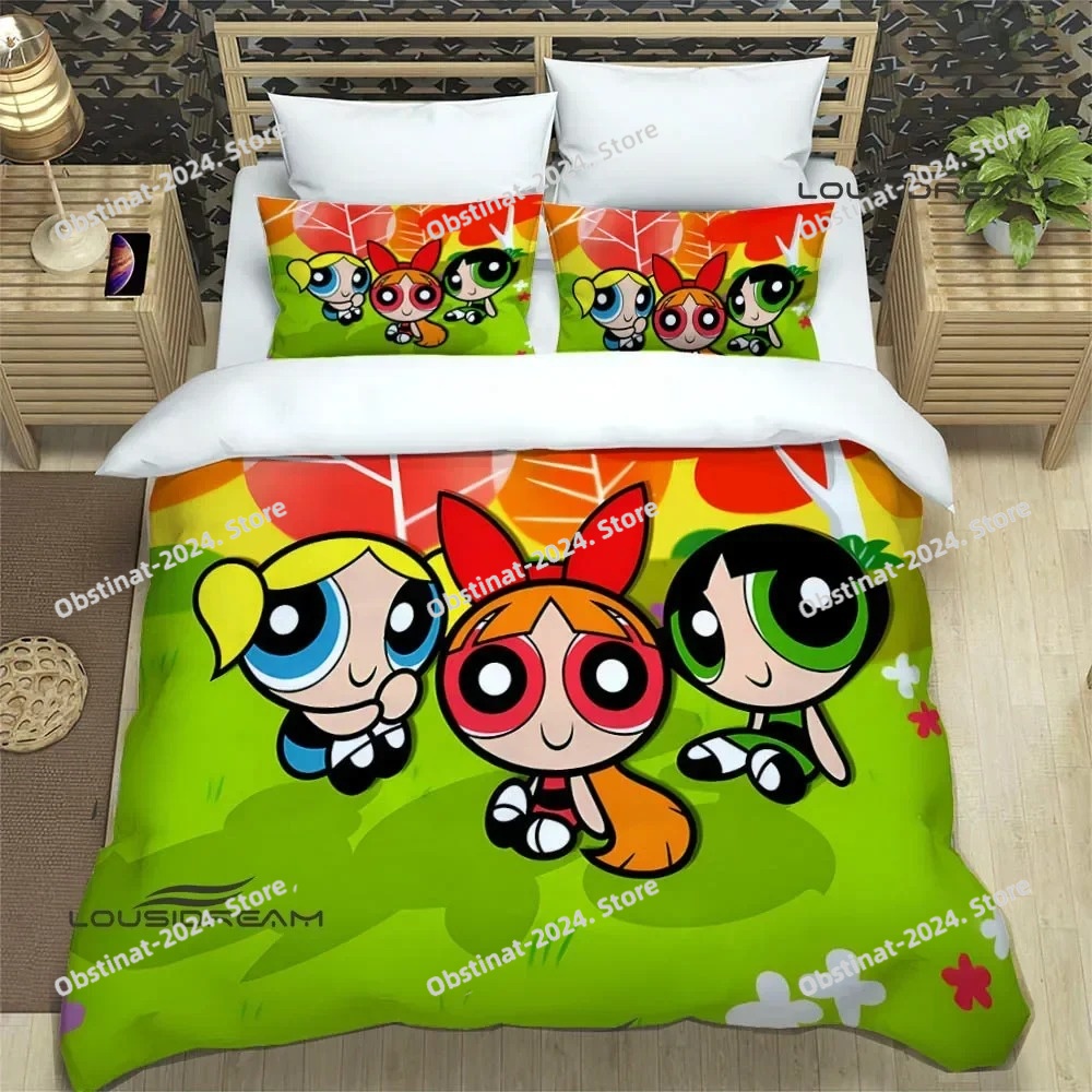 3D Printing Quilting - Комплект постельного белья с 3D P-Powerpuff-Girls,