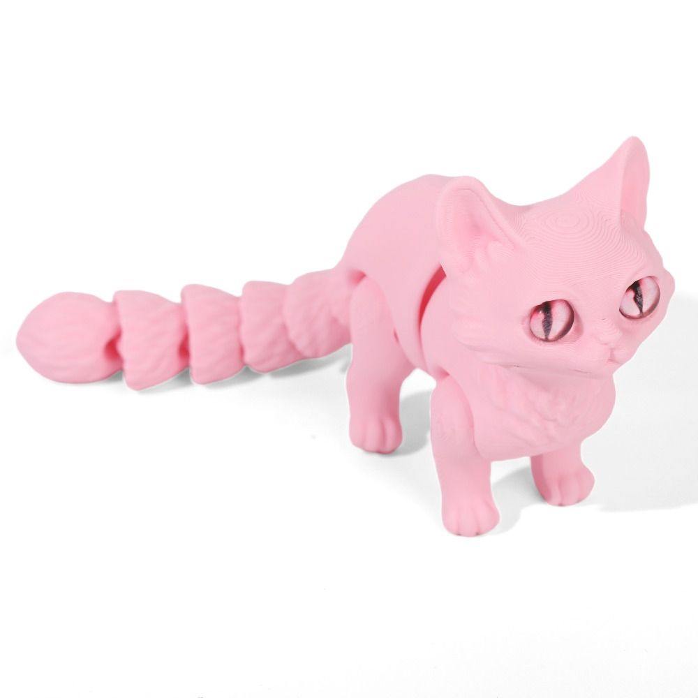 3D Printing Figure - Реалистичная 3D-модель кошки с большими глазами