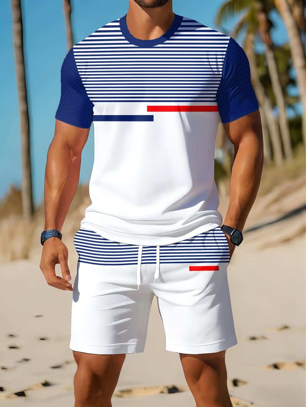3D Printing Jersey - Новинка лета 2026: Мужской повседневный комплект